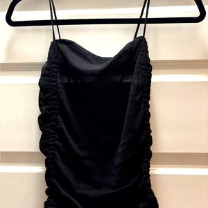Urban Outfitters Black Ruched Tank Top
